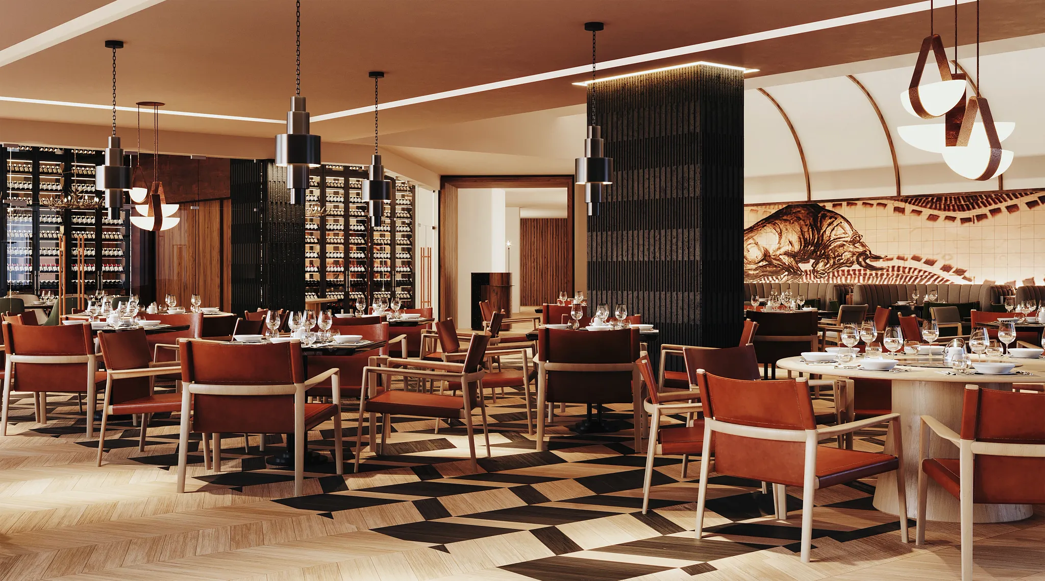 Blue Water restaurant at Secrets Mirabel Cancun Resort & Spa featuring elegant oceanfront dining, modern décor, and upscale seafood cuisine.